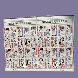 USPS SILENT SCREEN POSTAGE LEGENDS OF THE SILENT SCREEN UNHINGED